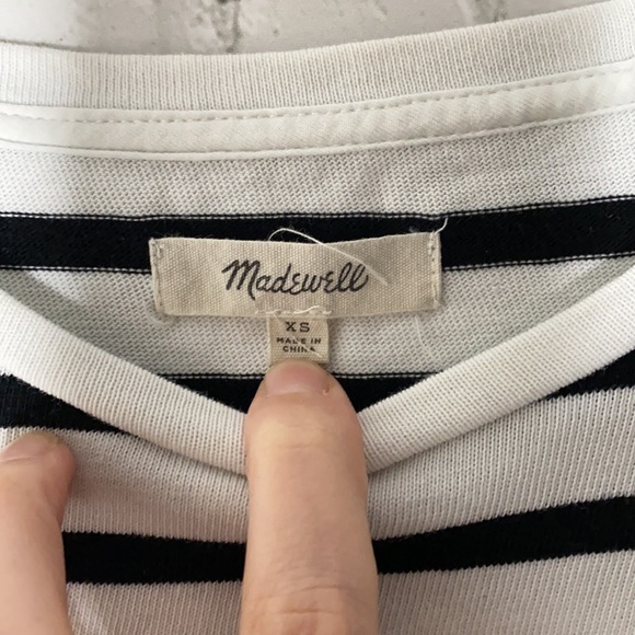 Madewell black and white striped with tie back XS - Picture 4 of 4
